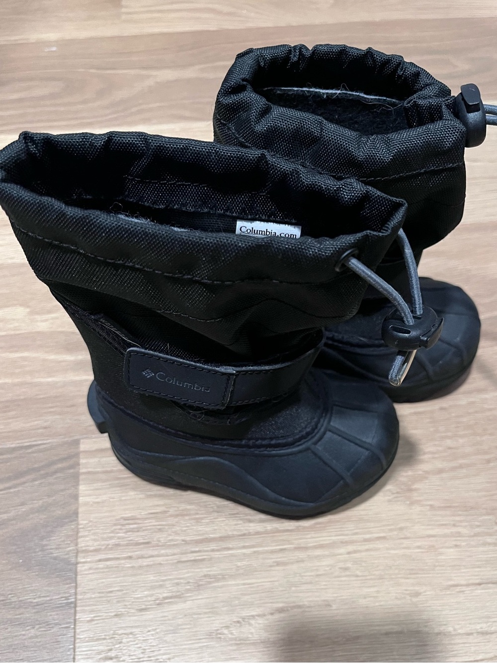 Columbia Black Kids Winter Snow Boots with Drawcord